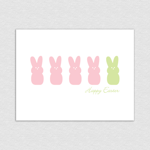 Peeps Bunny Printable Card