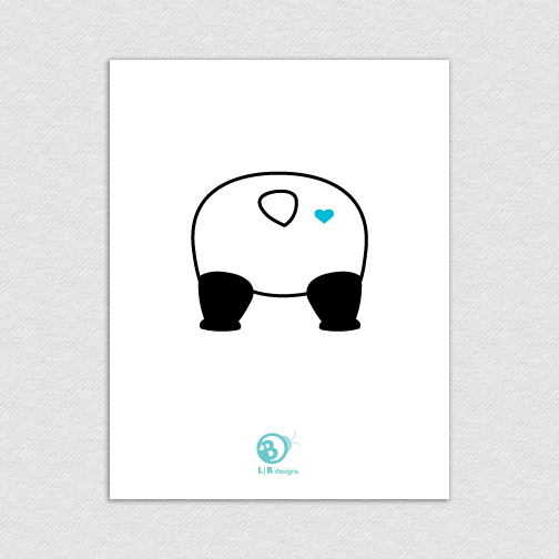 Panda Love Printable Valentine's Day Card