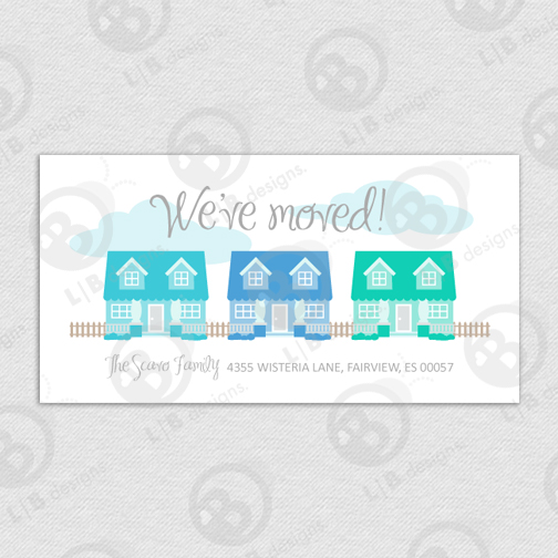 Printable Custom 4x7.75 "We've Moved" Announcement - Click Image to Close