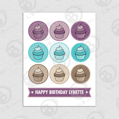 Cupcake Birthday Card - Click Image to Close