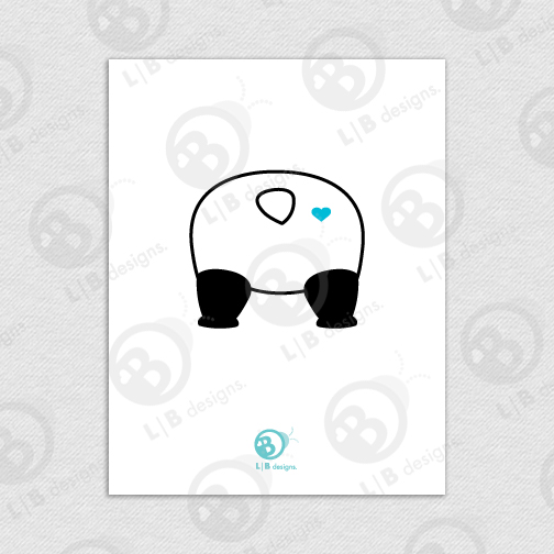 Panda Love Printable Valentine's Day Card - Click Image to Close