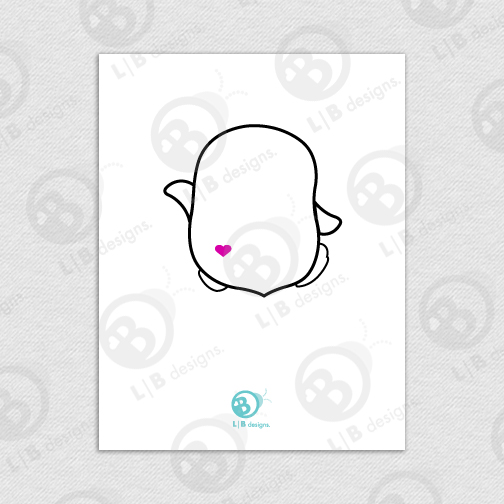 Penguin Waddle Love Printable Valentine's Day Card - Click Image to Close