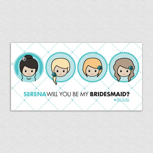 Printable Custom 4x7.75 Maid of Honor | Bridesmaid Card
